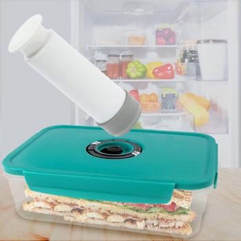 Preview: Vakuum Vorratsdose mit Klickverschluss, inkl. Vakuumpumpe, 2300 ml