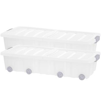 Preview: Platzsparende Unterbett-Box mit Rollen, 2er Set (77x37x17cm): Praktische Aufbewahrungsbox für unter dem Bett – ideal für Kleidung, Bettwäsche & mehr Preview: Platzsparende Unterbett-Box mit Rollen, 2er Set (77x37x17cm): Praktische Aufbewahrungsbox für unter dem Bett – ideal für Kleidung, Bettwäsche & mehr