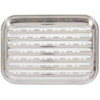 Preview: set of 2 grill plates, stainless steel, 34.5 x 24 cm