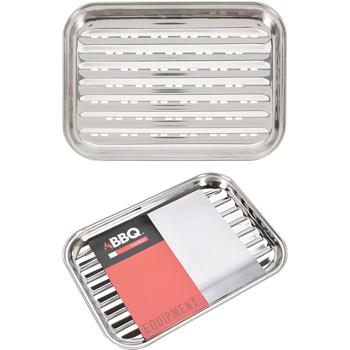 Preview: set of 2 grill plates, stainless steel, 34.5 x 24 cm