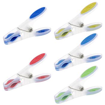 Preview: Wäscheklammern Soft-Grip 40 Stück-Set - Schonendes Aufhängen ohne Druckstellen, kein Verrutschen - in 5 bunten Farben (blau, rot, gelb, türkis, grün)