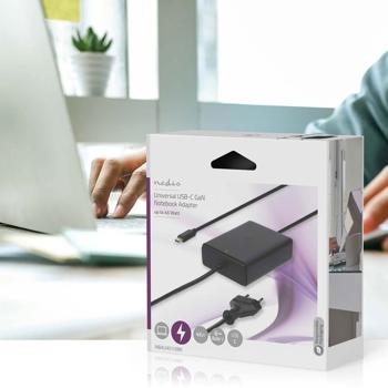 Preview: Universelles USB-C Netzteil 45W - Power Delivery Schnellladegerät für Notebooks, Laptops & Smartphones - Effizient laden im Büro & auf Reisen