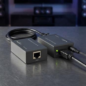 Full-HD HDMI Extender mit Ethernet (1080p): 3D, CEC, DTS & Dolby Digital, anthrazit - Signalverlängerung ohne Qualitätsverlust