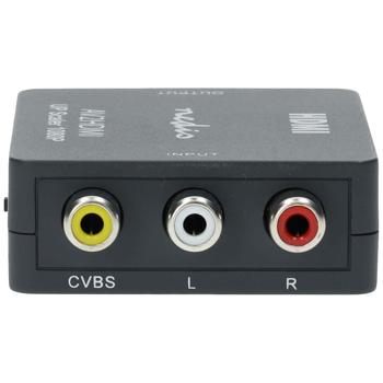 Preview: RCA vers HDMI Convertisseur AV - Adaptateur vidéo audio 1080p Full HD - Plug & Play pour magnétoscopes, caméscopes, consoles - 720p/1080p@60Hz