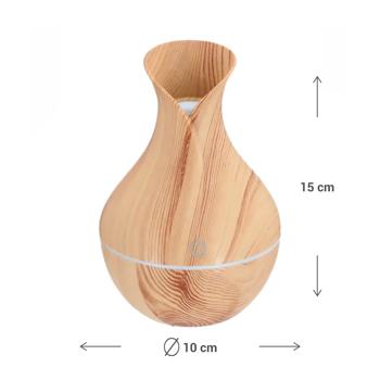 Preview: Holzoptik Aroma Diffuser (130ml) mit Farbwechsel: Ätherische Öle vernebeln & Stimmungslicht geniessen. Natürliche Raumduft-Erfahrung Preview: Holzoptik Aroma Diffuser (130ml) mit Farbwechsel: Ätherische Öle vernebeln & Stimmungslicht geniessen. Natürliche Raumduft-Erfahrung