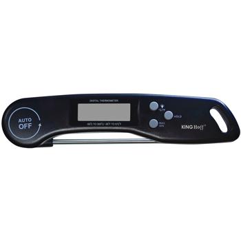 Preview: Koch- & Grillthermometer - Präzise Sensoren für Steaks Desserts Gebäck - -50°C bis 300°C - 180° drehbares Display - Faltbarer Einstichfühler & Magnet