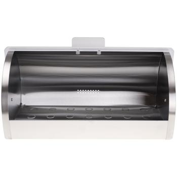 Preview: Boîte à pain avec couvercle, acier inoxydable/acrylique, argenté