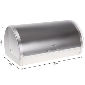 Preview: Boîte à pain avec couvercle, acier inoxydable/acrylique, argenté