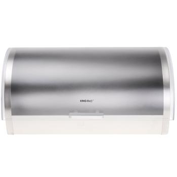 Preview: Boîte à pain avec couvercle, acier inoxydable/acrylique, argenté