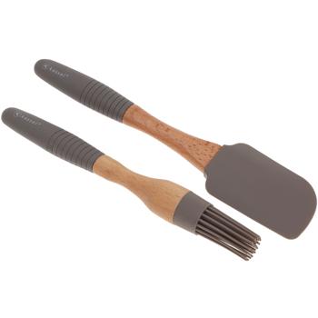 Preview: Moule à muffins silicone - kit cuisson 6 muffins individuels - 5 cuillères, spatule, pinceau - résiste 210°C - cadeau pâtissier