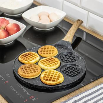 Preview: Mini-Waffel-Pfanne (Ø 26,5 cm) mit Antihaft-Beschichtung: Für goldbraune, knusprige Mini-Waffeln – einfache Zubereitung und leichte Reinigung