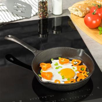 Preview: Poêle à frire professionnelle en fonte - pour cuissons haute température, steaks parfaits, viandes juteuses & croustillantes - Ø 25,5 cm