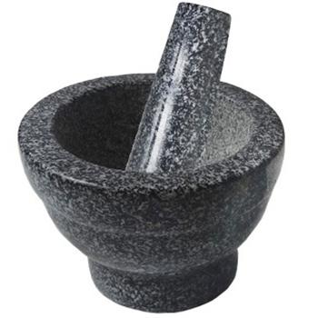 Preview: Mörser mit Stössel Set 2-tlg. 14x8 cm - Zerkleinern von Gewürzen, Knoblauch & Gemüse - Für aromatische Sossen - Ideal für jede Küche