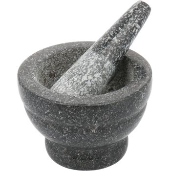 Preview: Mortier et Pilon de Qualité Supérieure - Set 2 Pièces 9,5x7 cm - Idéal Épices Ail Légumes Sauces - Broyer Écraser Piler - Cuisine