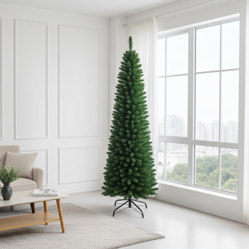 Preview: Sapin de Noël artificiel - 180 cm vert foncé - Réutilisable chaque année - Facile à installer et décorer - Idéal petites pièces