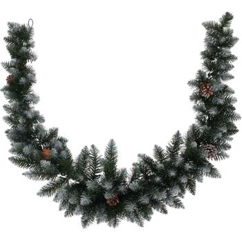 Ghirlanda di Natale con pigne, 180 cm