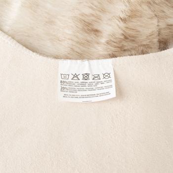 Preview: Tapis Décoratif - Fourrure Synthétique Douce 60x90cm Beige Chiné - Moelleux, Chaud, Maison, Lit, Canapé - 80% Acrylique/20% Polyester