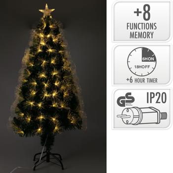 Preview: Sapin de Noël artificiel réaliste - 90 LED blanc chaud & étoile LED - Hauteur 90 cm - Idéal petites pièces - Réutilisable - Usage intérieur