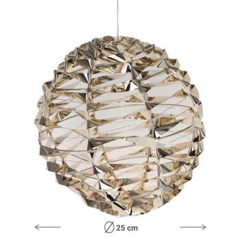 Preview: Christmas bauble with 60 warm white micro LEDs, gold-colored, Ø 25 cm, IP20
