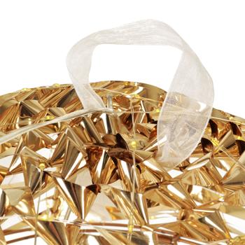 Preview: Weihnachtskugel mit 720 warmweissen Micro-LEDs - Ø 40 cm, Goldfarben, Timerfunktion & IP44 spritzwassergeschützt - Edle Weihnachtsdekoration