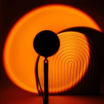 Preview: Lampe Coucher de Soleil LED - Lumière Romantique & Ambiance Magique - Tête Pivotante 180°, USB, Aluminium, 10W - Décoration & Photos
