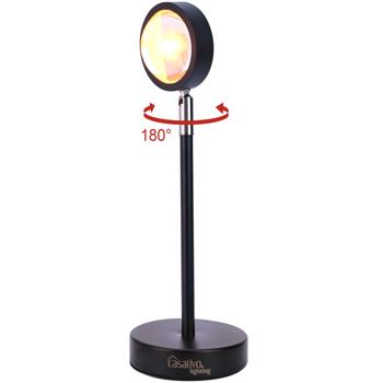 Casativo Sonnenuntergang Lampe LED – 180° Schwenkbar, Aluminium, USB – Für Stimmungsvolle Deko & Fotos