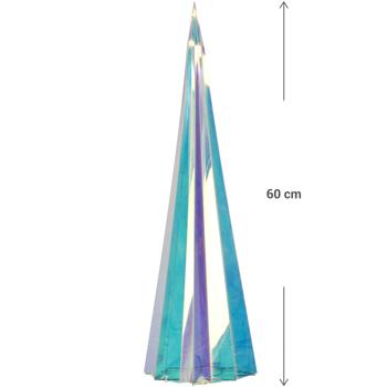 Preview: Piramide luminosa a LED arcobaleno, 50 micro LED, gioco di luce decorativo e colorato come luce notturna o illuminazione per feste