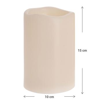 Preview: Lot 3 Bougies LED Crème - Scintillement Trompeur, IP44 Extérieur Protégé - Télécommande, Variateur, Minuterie - Rustique & Élégant