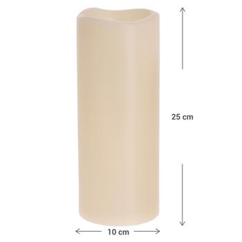 Preview: Lot 3 Bougies LED Crème - Scintillement Trompeur, IP44 Extérieur Protégé - Télécommande, Variateur, Minuterie - Rustique & Élégant