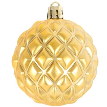 Preview: Boules de Noël - 35 pièces, couleur or, Ø 6 cm, 5 designs différents - Décoration sapin, Avent, maison, bureau - Ambiance festive