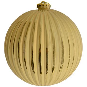 Preview: Baubles natalizi, 4 pezzi, color oro, Ø 15 cm, 3 disegni diversi