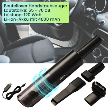Preview: Moderner Profi Akku-Handstaubsauger mit HEPA-Filter, beutellos, starke 6000 Pa, 120 W, USB für Zuhause, Büro, Auto Preview: Moderner Profi Akku-Handstaubsauger mit HEPA-Filter, beutellos, starke 6000 Pa, 120 W, USB für Zuhause, Büro, Auto