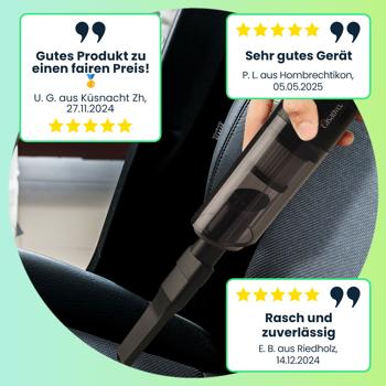 Preview: Moderner Profi Akku-Handstaubsauger mit HEPA-Filter, beutellos, starke 6000 Pa, 120 W, USB für Zuhause, Büro, Auto Preview: Moderner Profi Akku-Handstaubsauger mit HEPA-Filter, beutellos, starke 6000 Pa, 120 W, USB für Zuhause, Büro, Auto