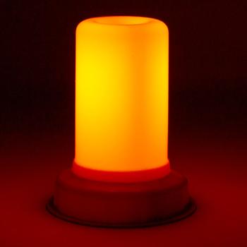 Preview: LED-Flammenleuchte als sicherer Kerzenersatz – Warm-weisses Licht, Ø 7,5x9,5cm – Ideal für Adventsstimmung, Laternen & Windlichter – Batteriebetrieben