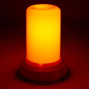 Preview: Lampes LED effet flamme lot de 3 - Ambiance cosy Avent Hiver Noël Halloween - Remplacement bougie sans risque - Blanc chaud - 7,5x9,5cm - Piles AAA