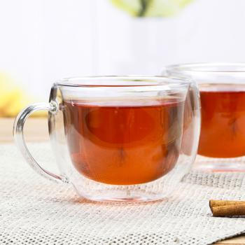 Preview: 2er-Set doppelwandige Teegläser 250ml - Borosilikatglas, isoliert für heisse/kalte Getränke - Spülmaschinen- & mikrowellengeeignet, Verbrennungsschutz