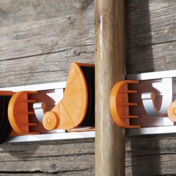 Preview: set of 2 garden tool holders with 4 brackets & 5 hooks