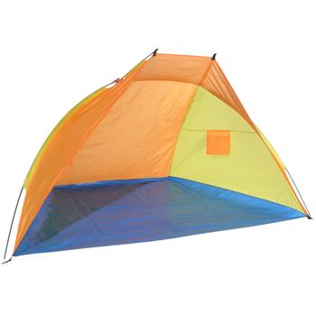Preview: Colorful beach shell (220x115x115cm): Wind & sun protection, water-repellent beach tent - ideal companion for the beach, garden & excursions