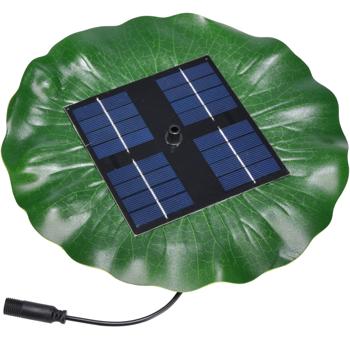 Preview: Teich-Springbrunnen in Blattform, solarbetrieben, 4 Sprüh-Aufsätzen