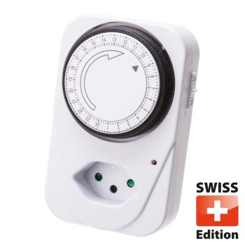 Preview: Programmateur Journalier Mécanique Max Hauri - Swiss Edition T12/T13 Blanc - Sécurité Enfant - 48 Programmes/Jour Éclairage, Arrosage - Intérieur