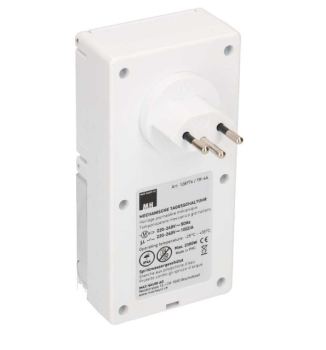 Preview: Programmateur mécanique journalier - Extérieur robuste IP44- Sécurité enfant, Swiss Edition, prise T12/T13- 48 cycles/jour