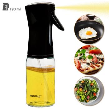 Preview: set of 2 Practical spray bottle for oil & vinegar - 190 ml, fine dosage, refillable, modern design, ideal for cooking, grilling & salads