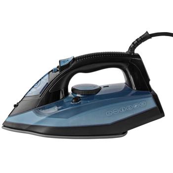 Preview: Leistungsstarkes Dampfbügeleisen mit Keramik-Bügelsohle, 2600 W, Anti-Kalk-System, 0,32 l Wassertank, vertikale Dampffunktion, blau-schwarz Preview: Leistungsstarkes Dampfbügeleisen mit Keramik-Bügelsohle, 2600 W, Anti-Kalk-System, 0,32 l Wassertank, vertikale Dampffunktion, blau-schwarz