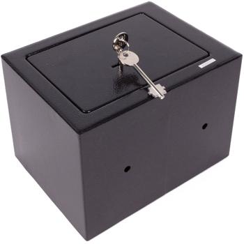 Preview: Stahl Möbeltresor mit Doppelbart-Schloss, 23x17x17cm – Sicheres Schliess-System, stabile Konstruktion, Schutz für Ihr Eigentum