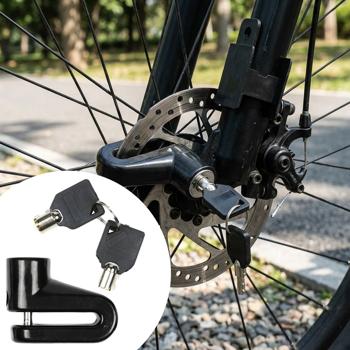 Disc brake lock incl. mount – anti-theft protection for motorbike, bicycle, e-bike and moped – hardened steel, weatherproof, 5.5 mm security bolt