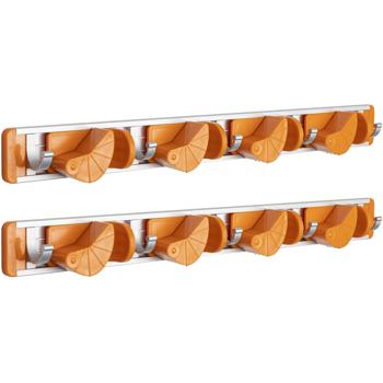 Preview: set of 2 garden tool holders with 4 brackets & 5 hooks