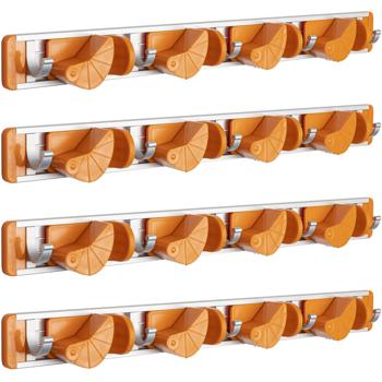 Preview: set of 4 garden tool holders with 4 brackets & 5 hooks