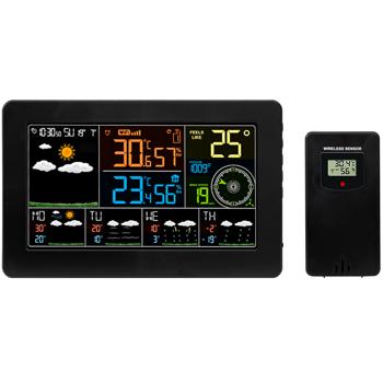 Preview: Station Météo Connectée Wi-Fi - Capteur Extérieur, Prévisions 5 Jours, Appli Gratuite - Thermomètre, Hygromètre, Baromètre, Écran Couleur XL