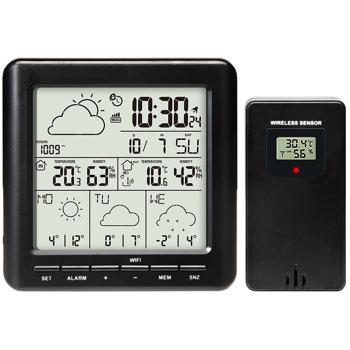 Preview: Station météo Wi-Fi sans fil - capteur extérieur, prévisions 4 jours, température, humidité, pression - LCD 8x7.5cm, app Weather Sense