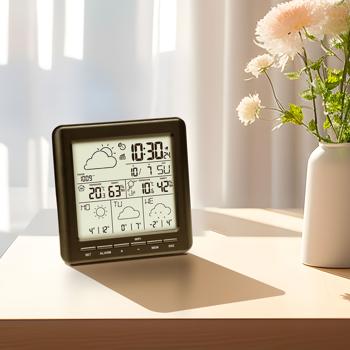 Preview: Station météo Wi-Fi sans fil - capteur extérieur, prévisions 4 jours, température, humidité, pression - LCD 8x7.5cm, app Weather Sense